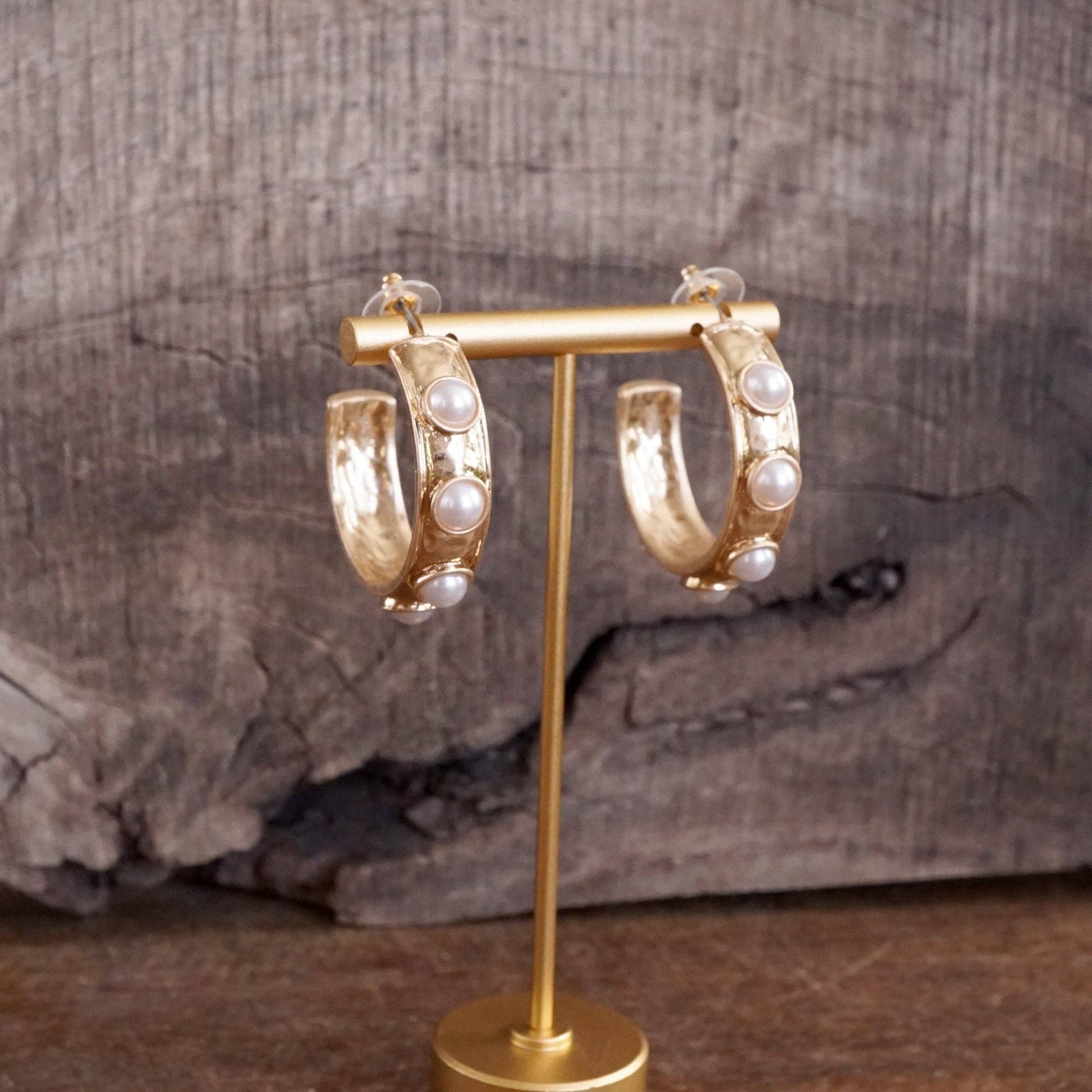 Jeweled Bubble Hoop Earrings – Colorful Acrylic Cabochons