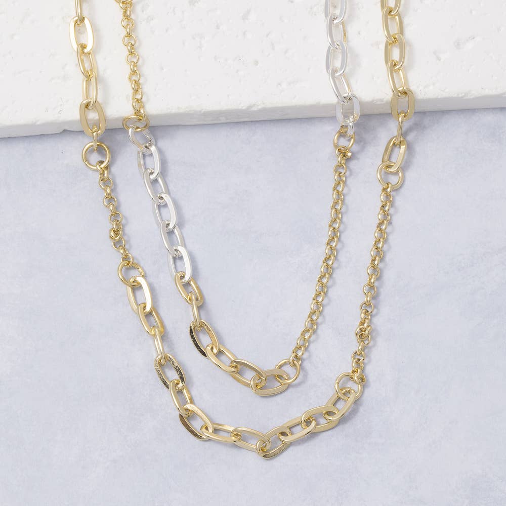 Mixed Link Chain Necklace