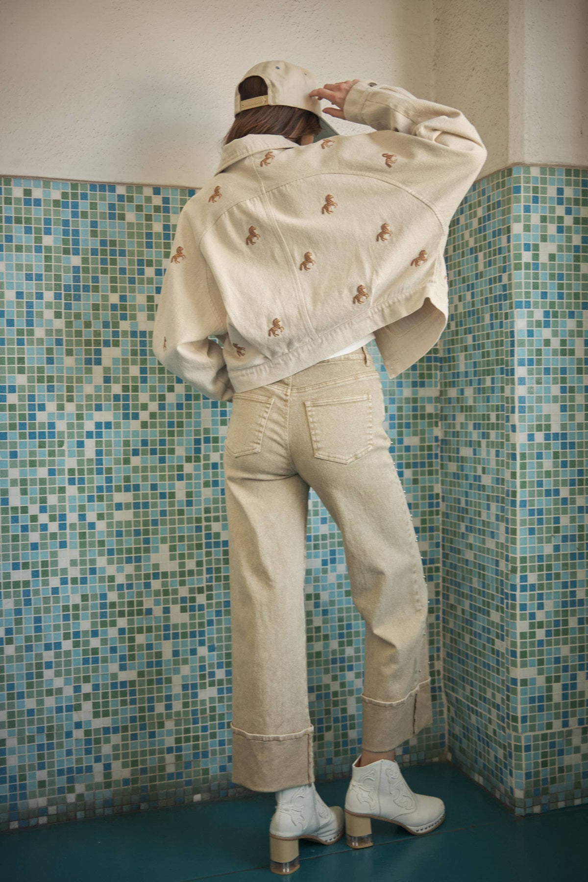 Estelle Studded Cuff Jeans