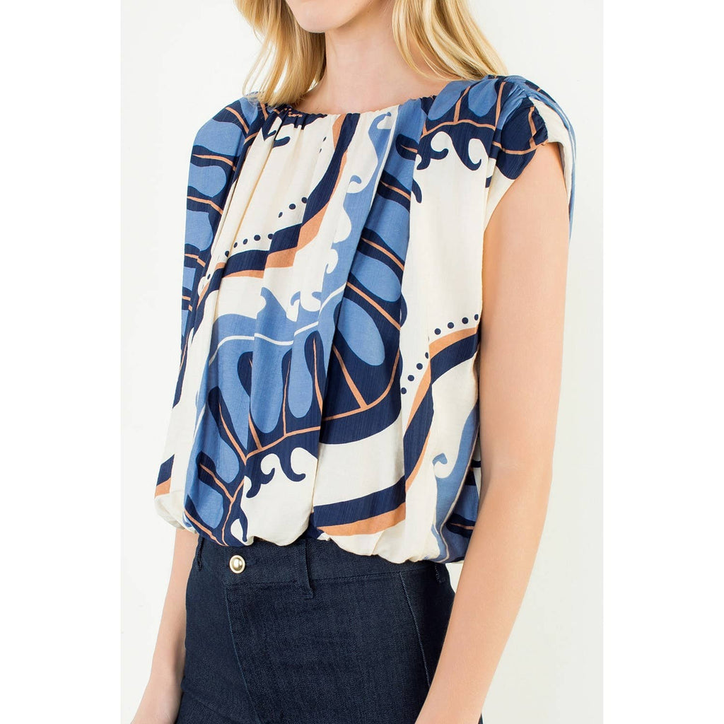 Sleeveless Abstract Top