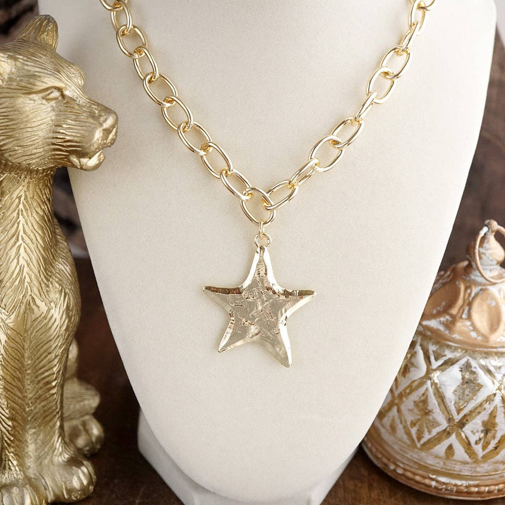 Golden Keepsake – Statement Star Necklace