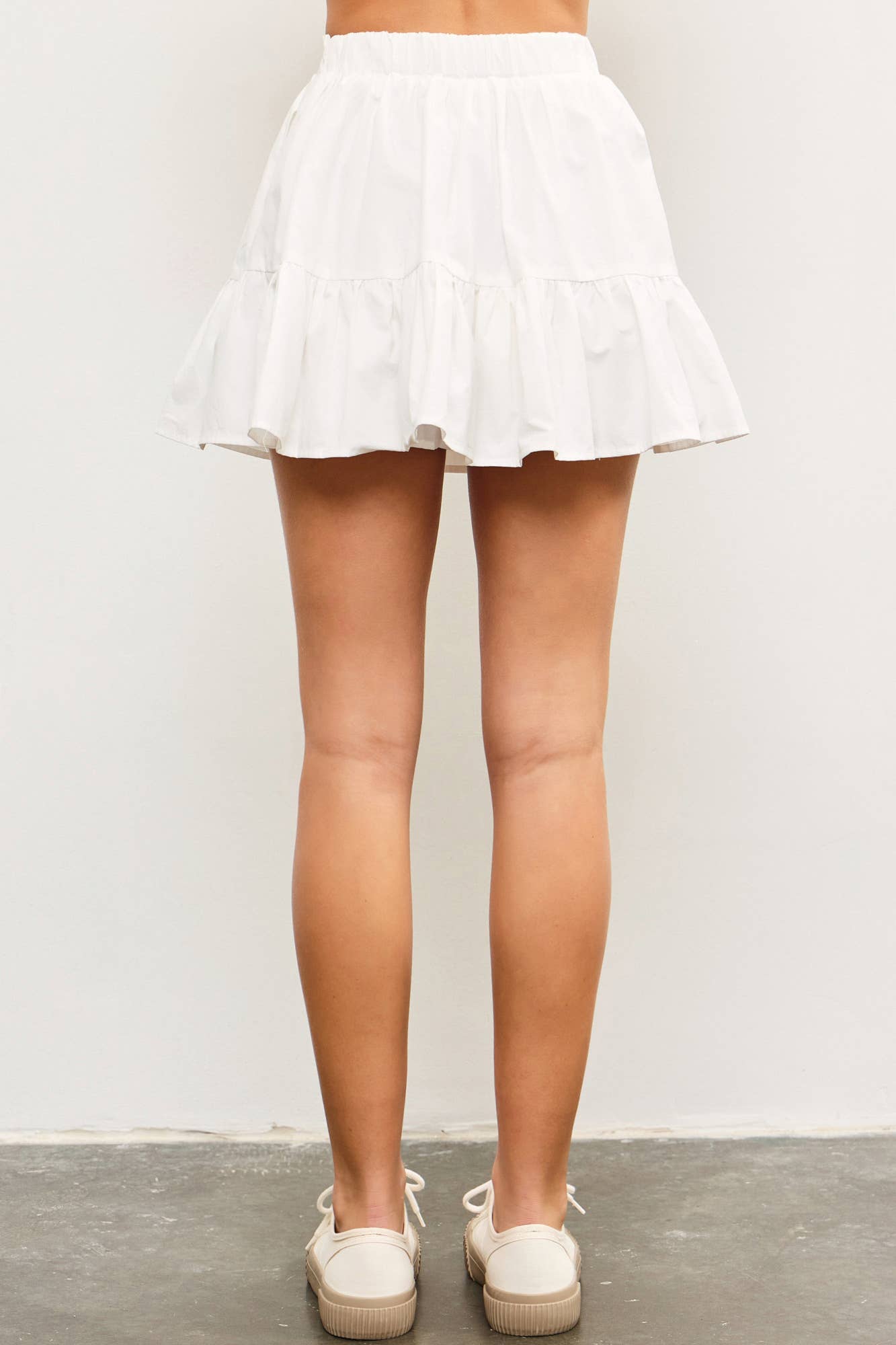 Wallace Flounce Skirt in White