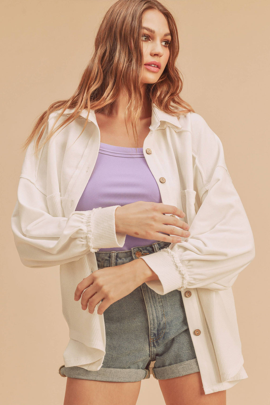 Judie Jacket in Oat beige