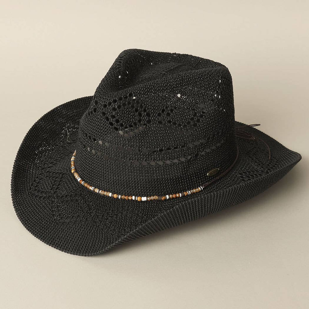 Eco-Friendly Woven Cowboy Panama Adjustable Sun Hat