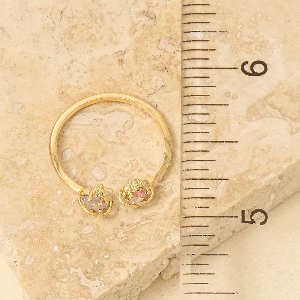 Open Rhinestone Fashion Ring