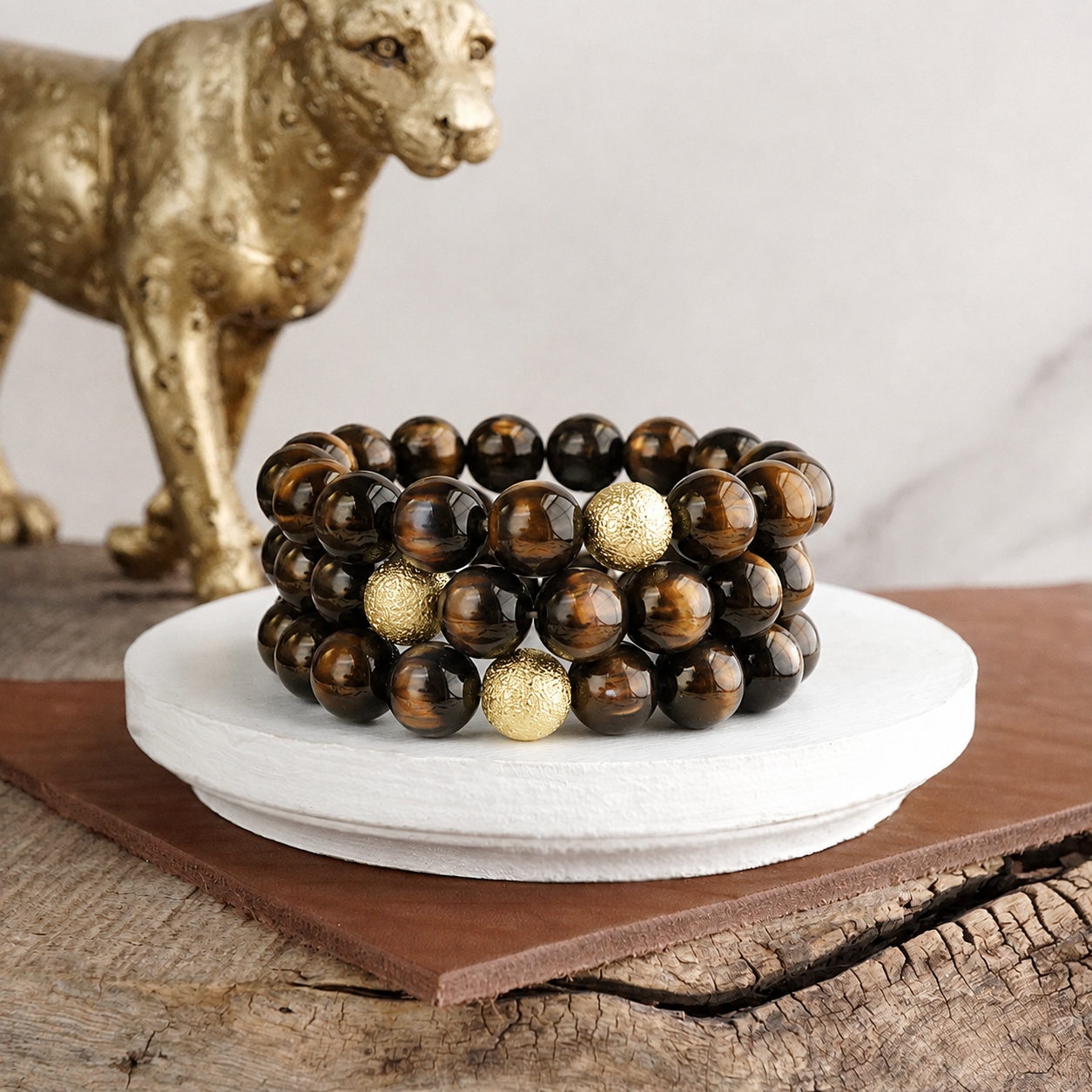 Chunky Beaded Stretch Bracelet Set – Fall Glow