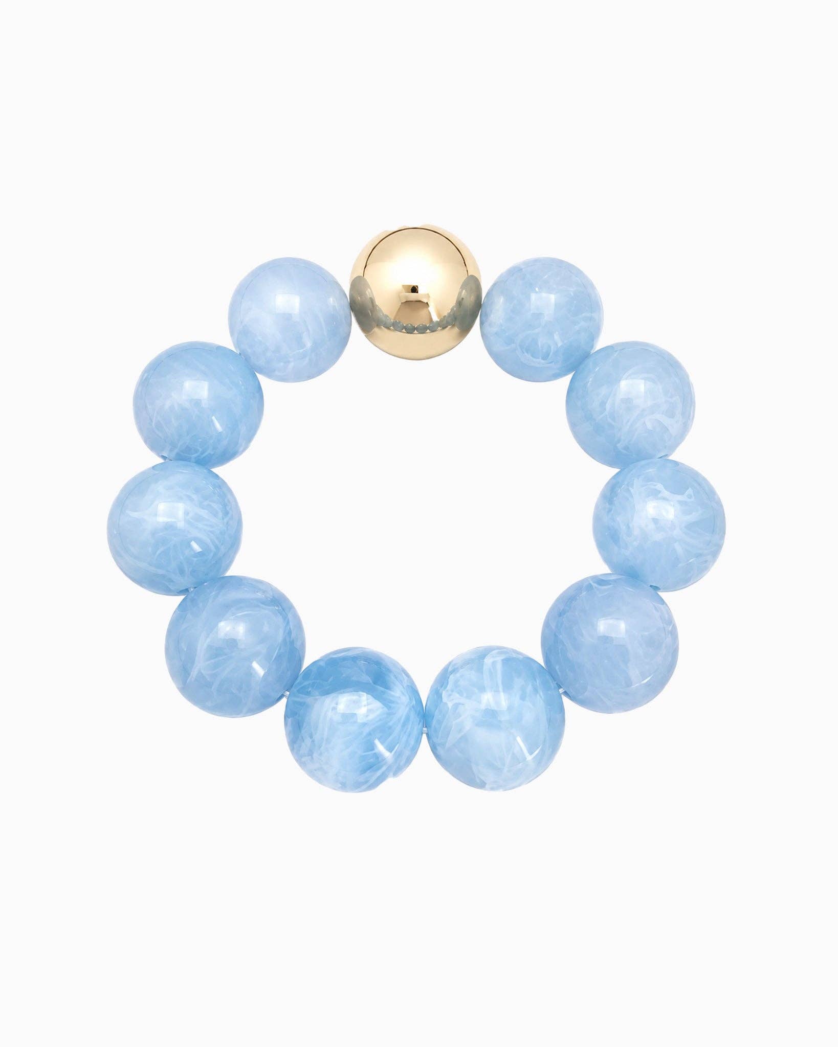Pastel Marble Statement Beaded Stretch Bracelet