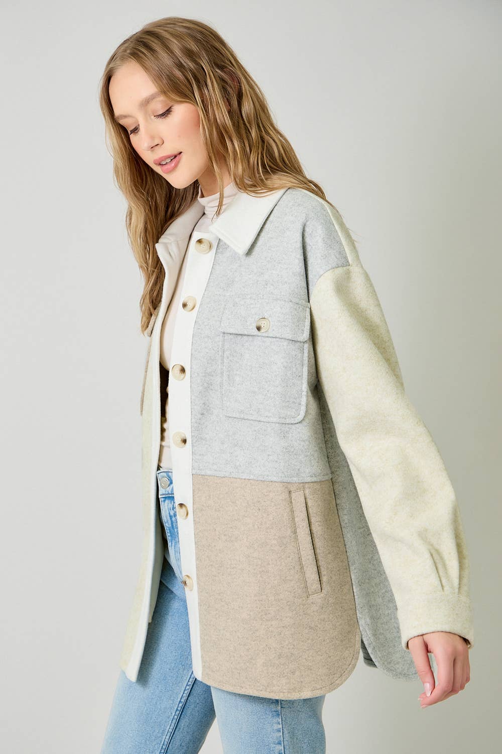 Annika Color Blocked Shacket