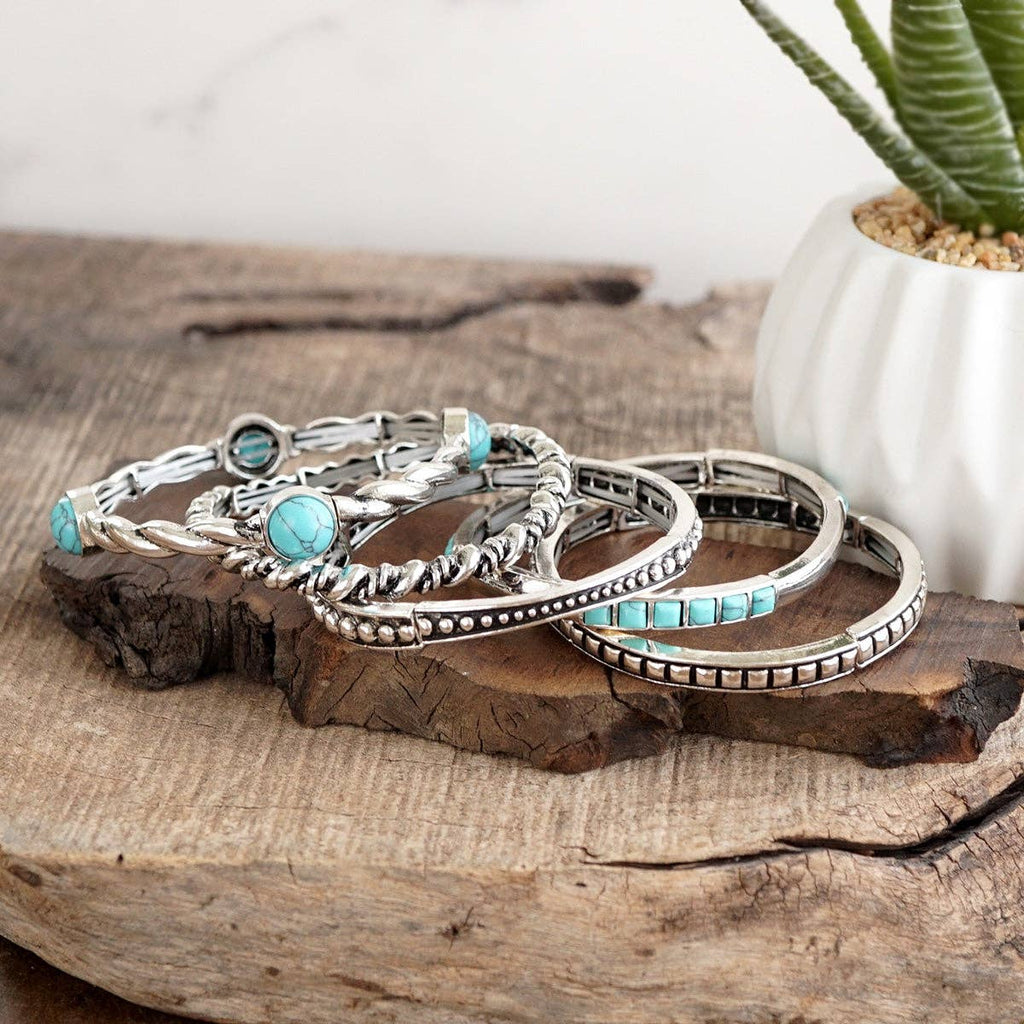 Desert Charm – Western Silver Bangle Bracelet Collection