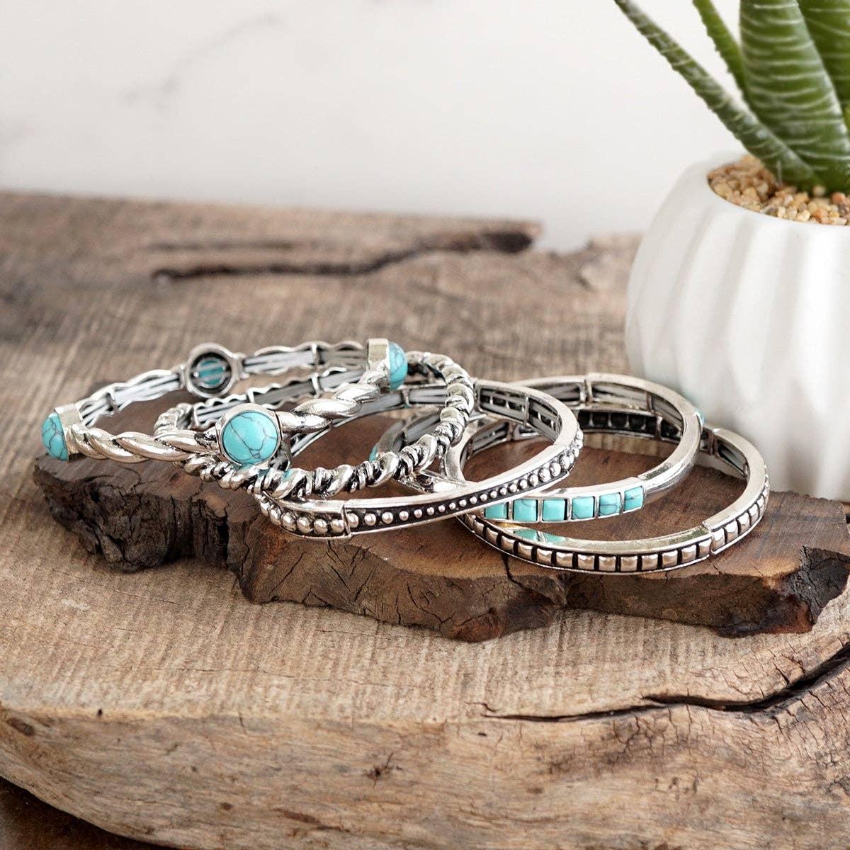 Desert Charm – Western Silver Bangle Bracelet Collection