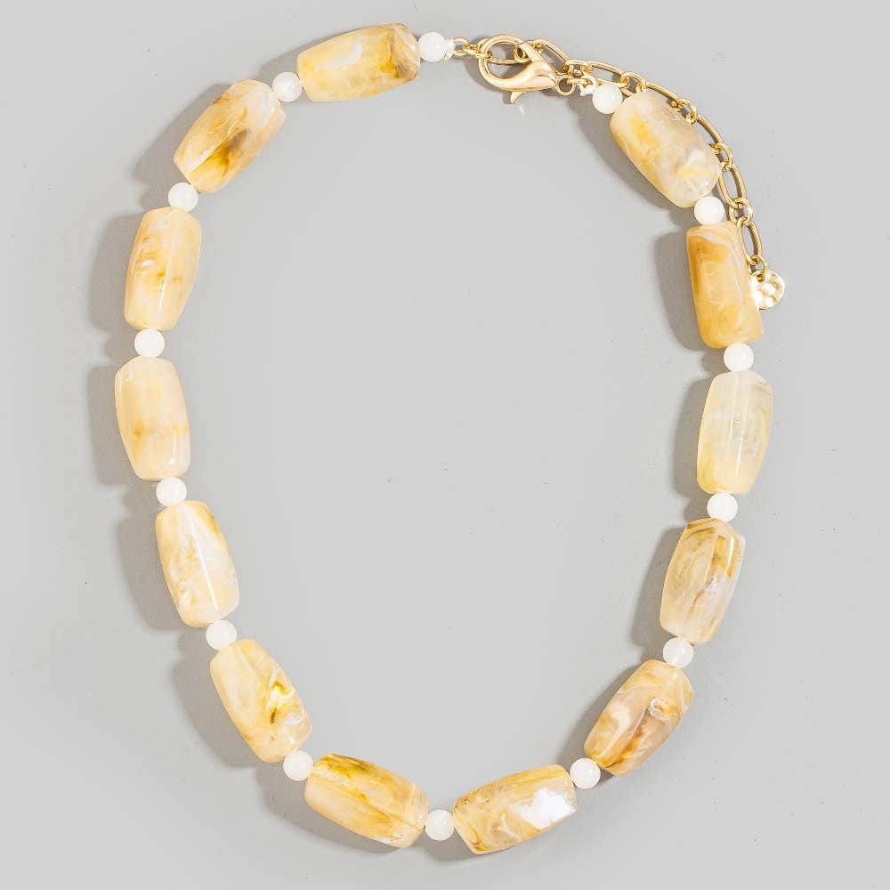Marble Acrylic Beaded Necklace
