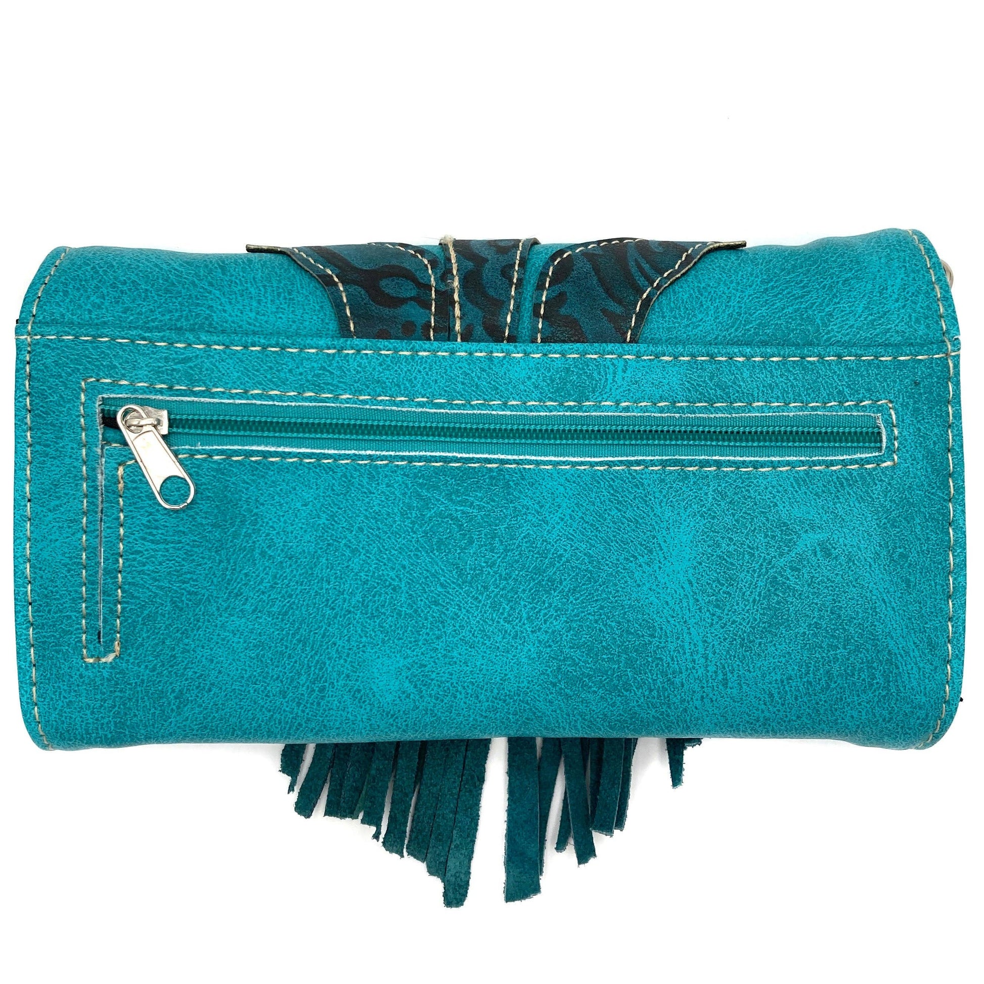 Lace Fringe Trifold Crossbody Wallet