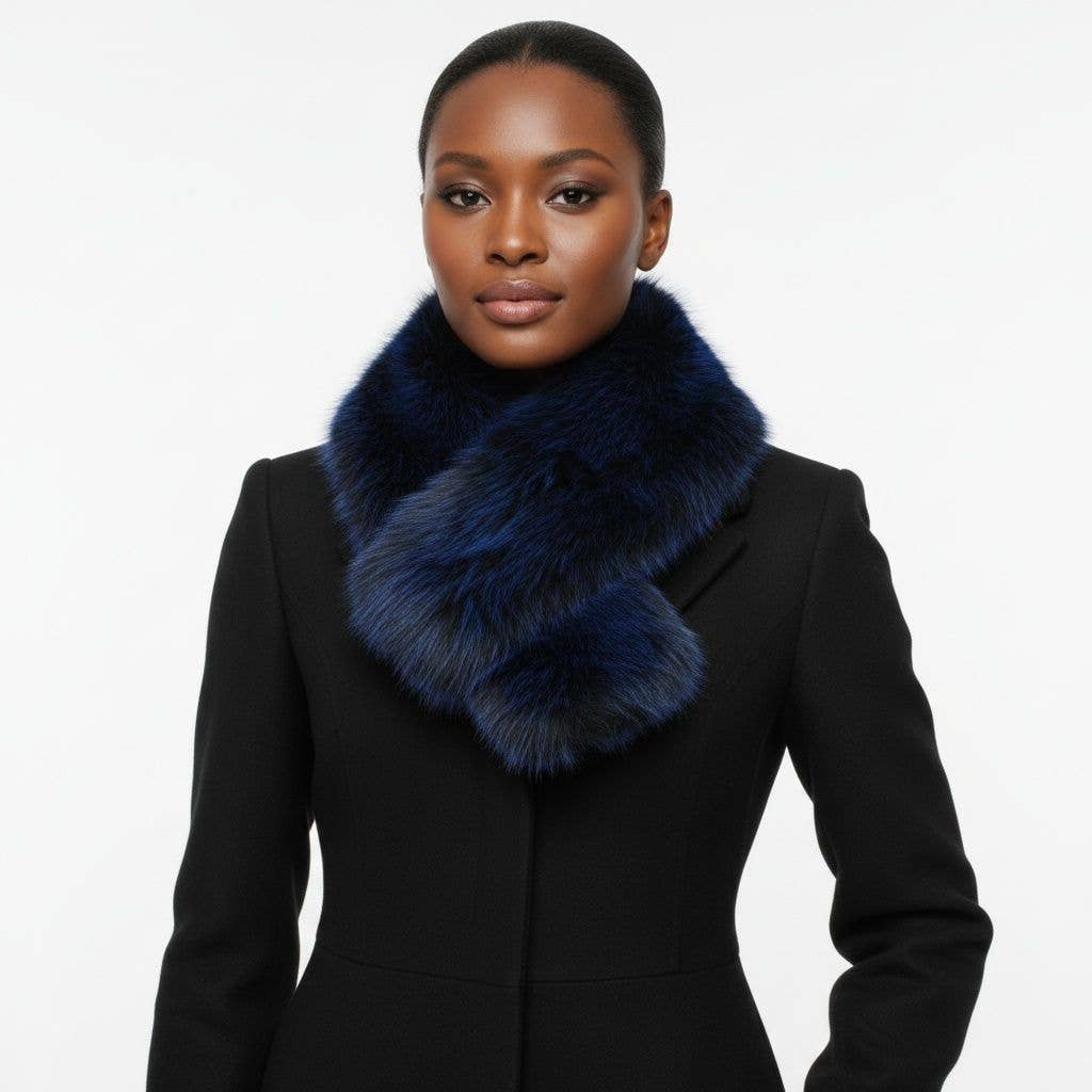Scarf Luxe Faux Fur Collar Winter Stole