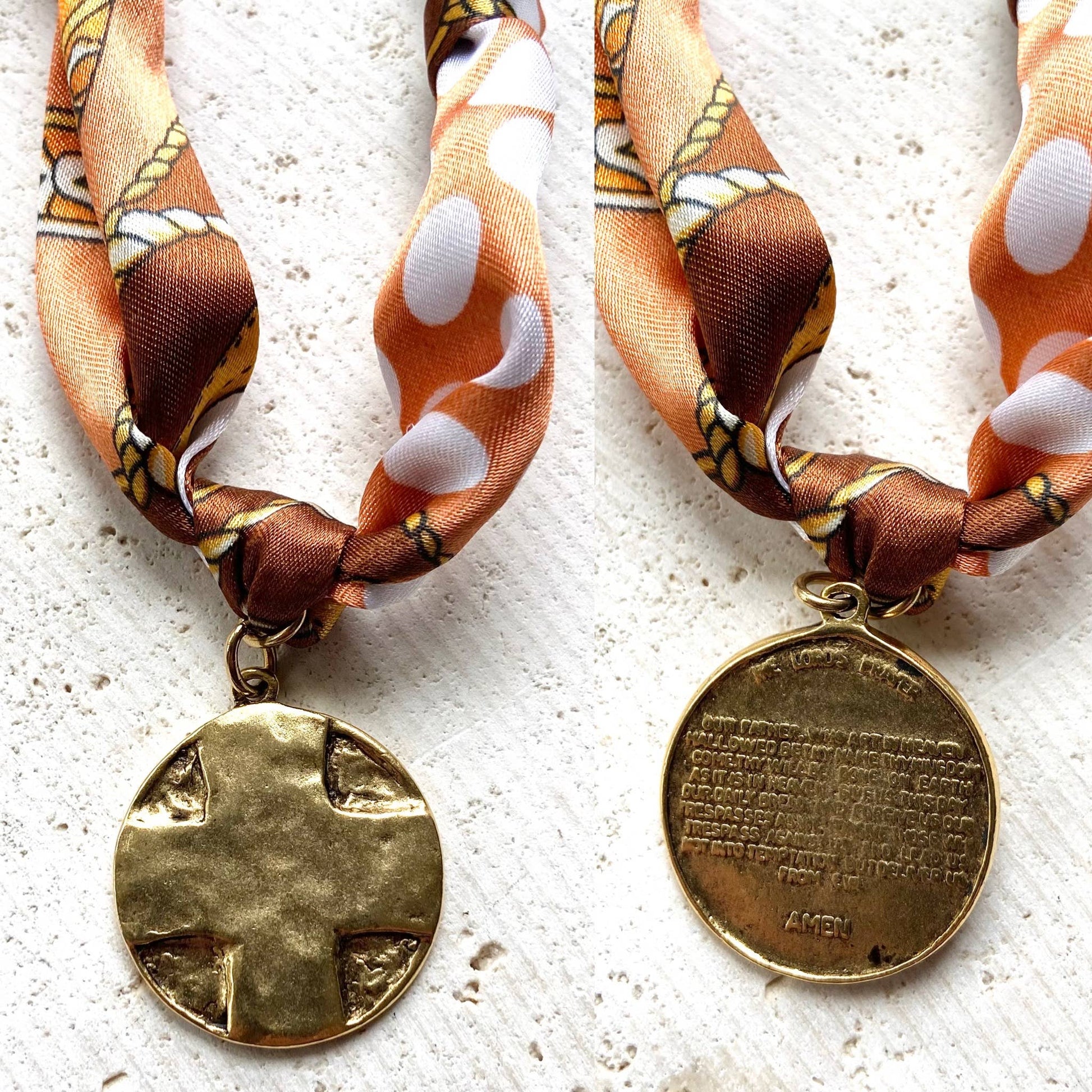 Van Gough Scarf Necklace w/ Charms + Pendants