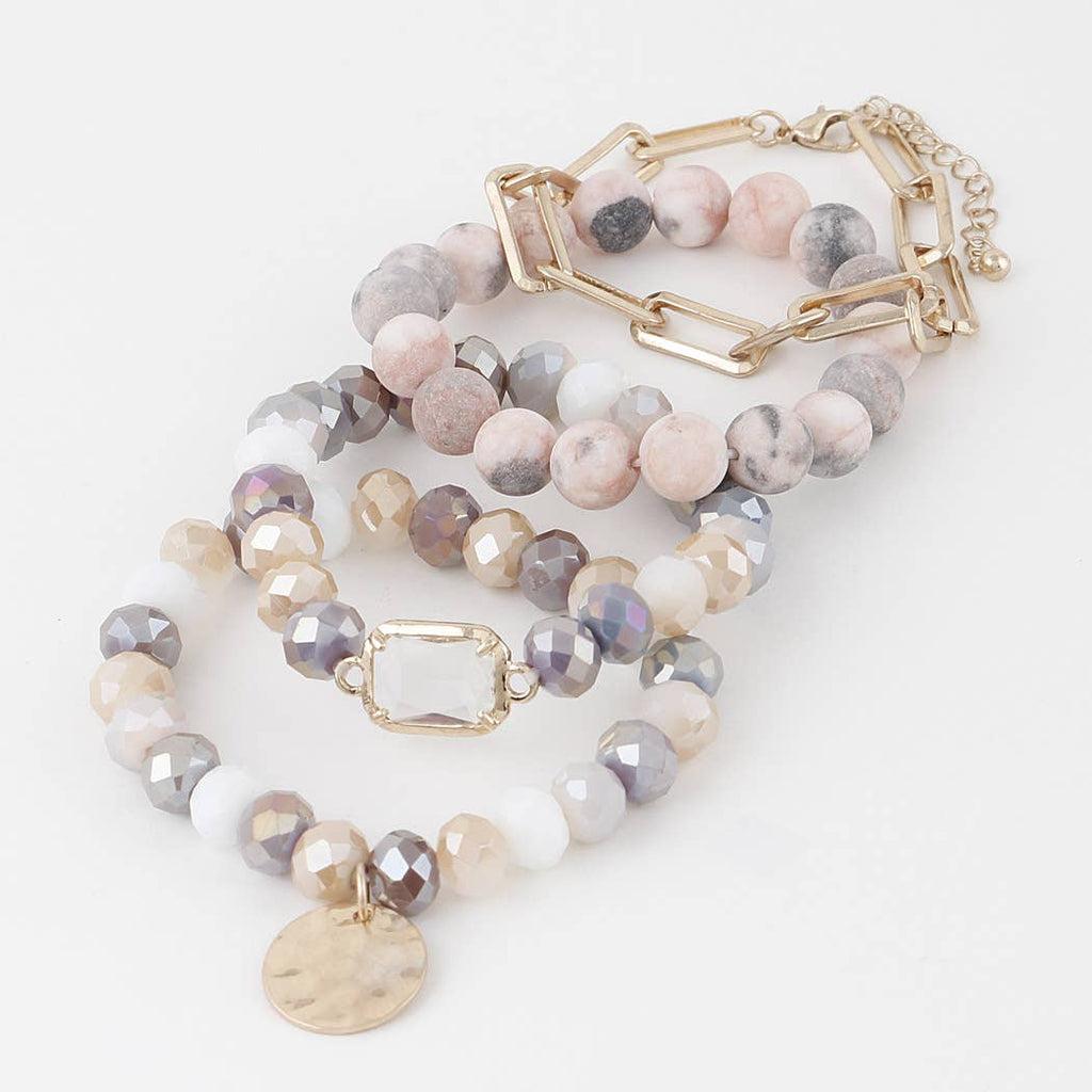 Beaded Bracelet Set in Multi
