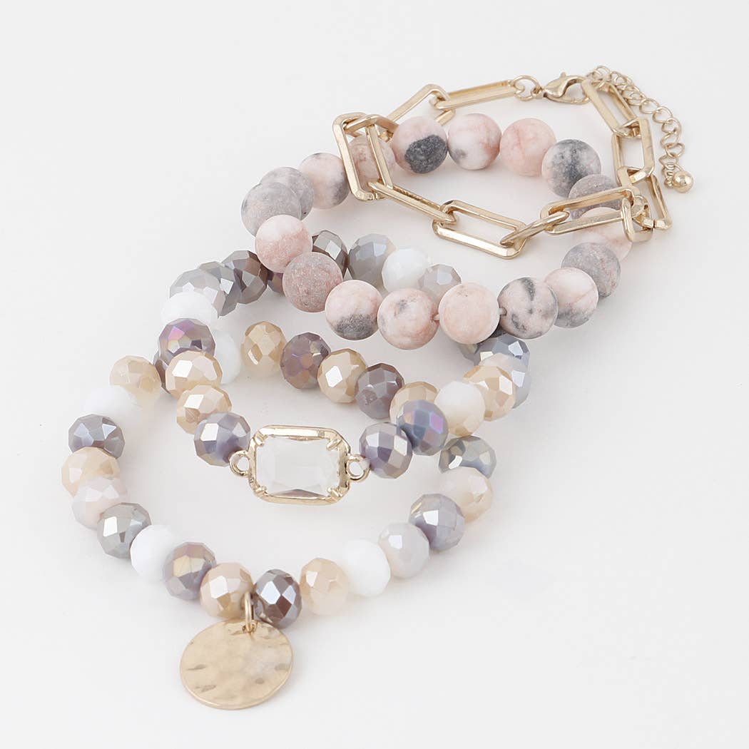 Beaded Bracelet Set in Multi