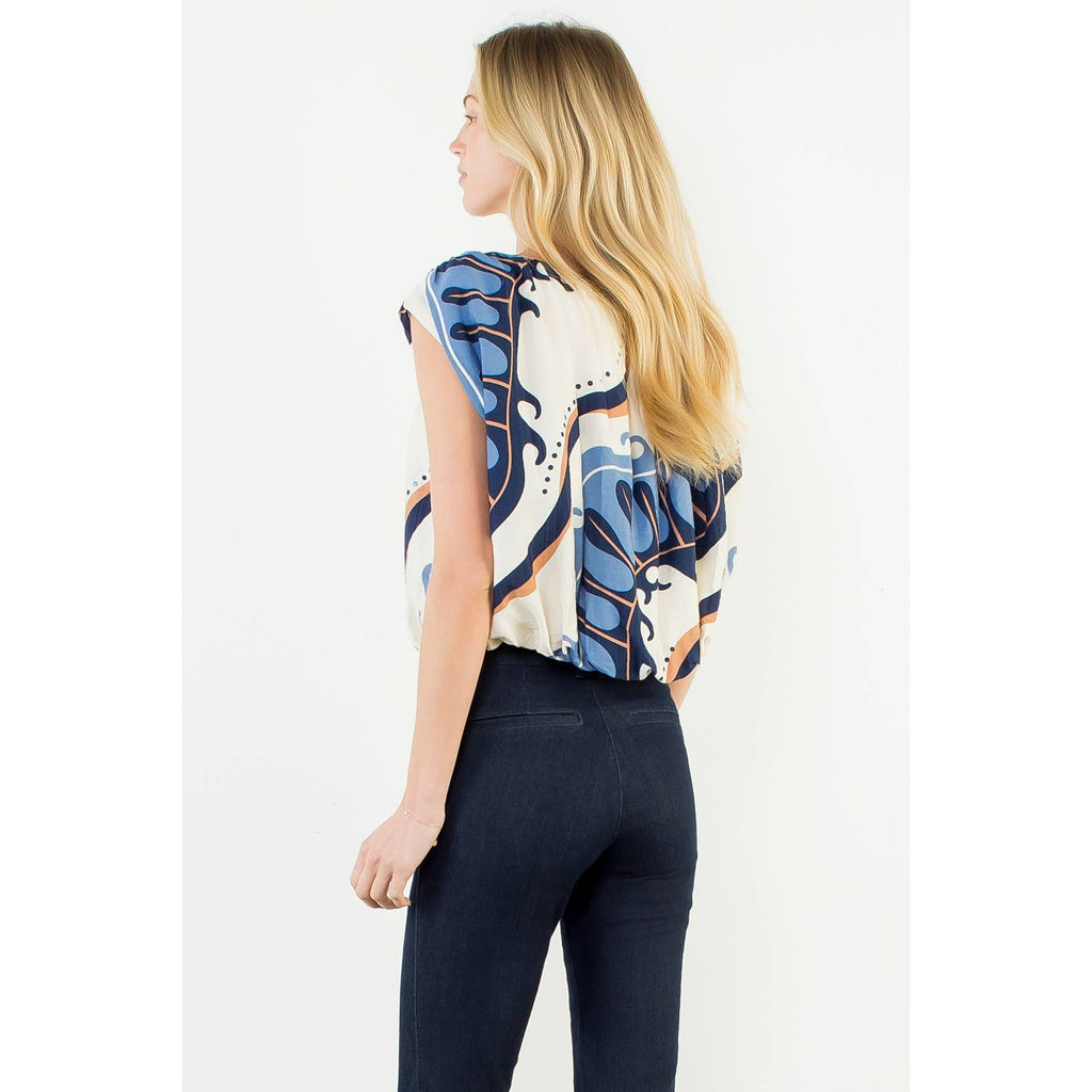 Sleeveless Abstract Top