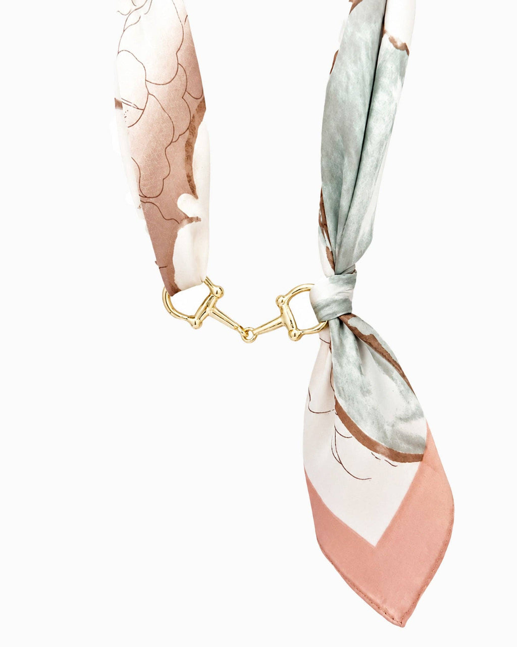 Horse Bit Silk Scarf Chocker Necklace