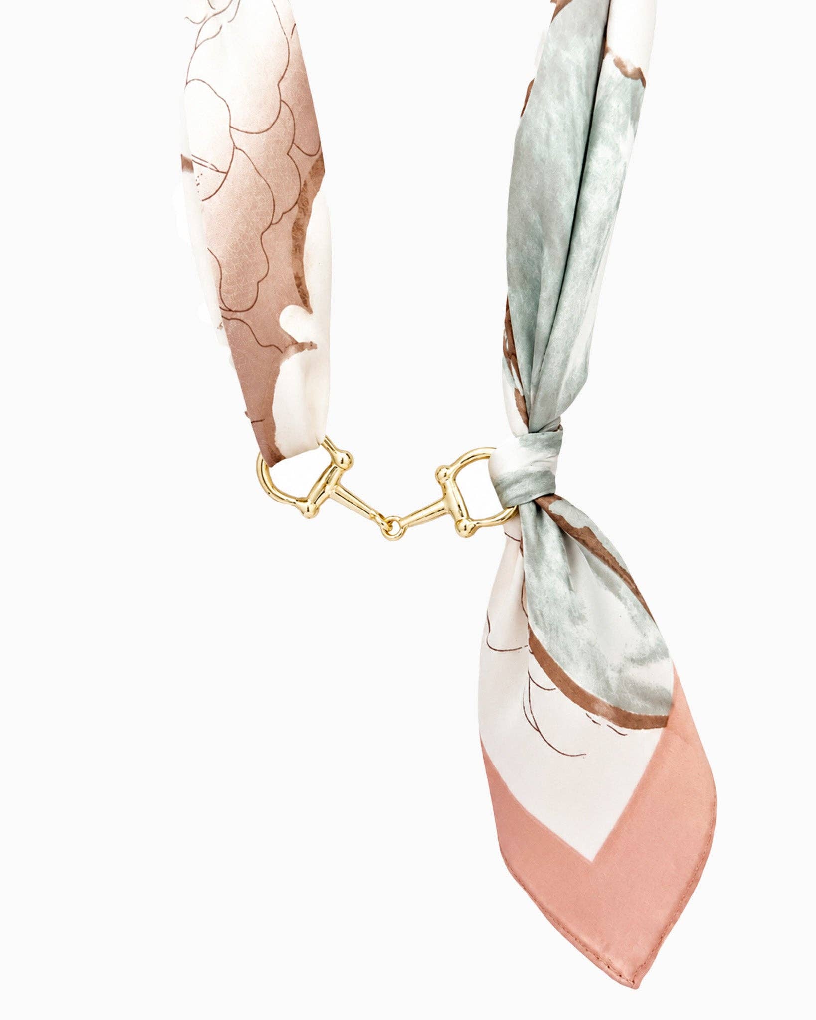 Horse Bit Silk Scarf Chocker Necklace