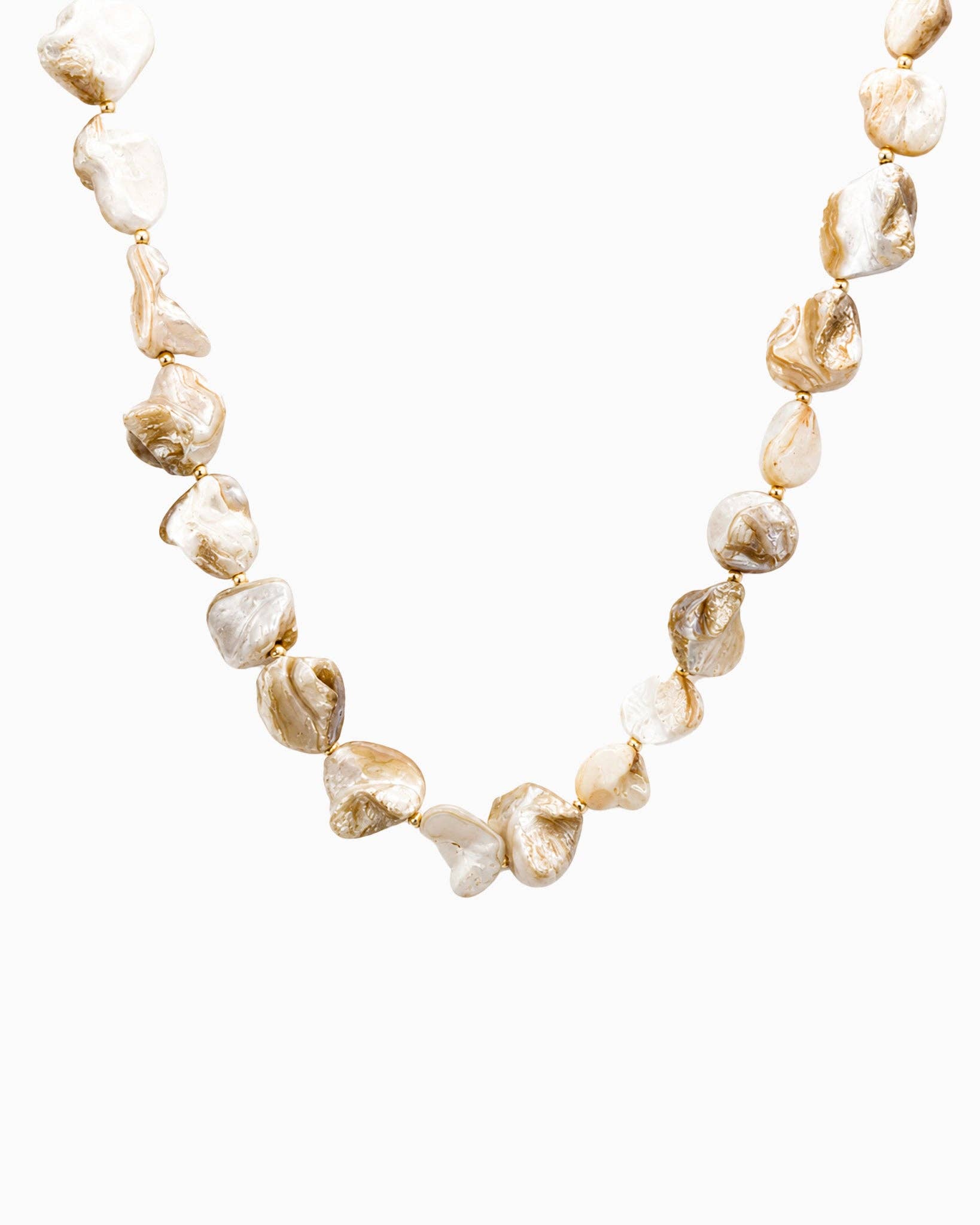 Coastal Organic Shell Bead Necklace