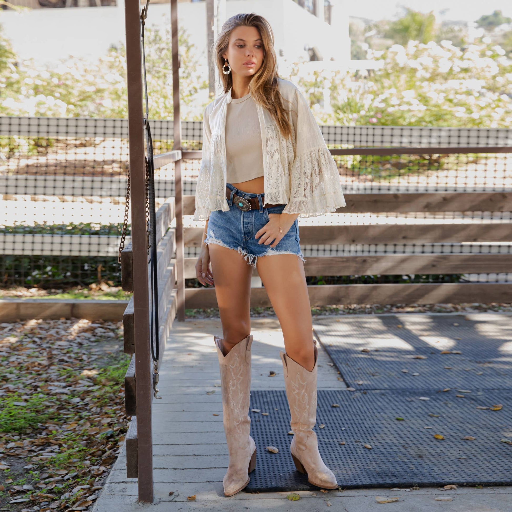 Boho Lace Cropped Summer Top