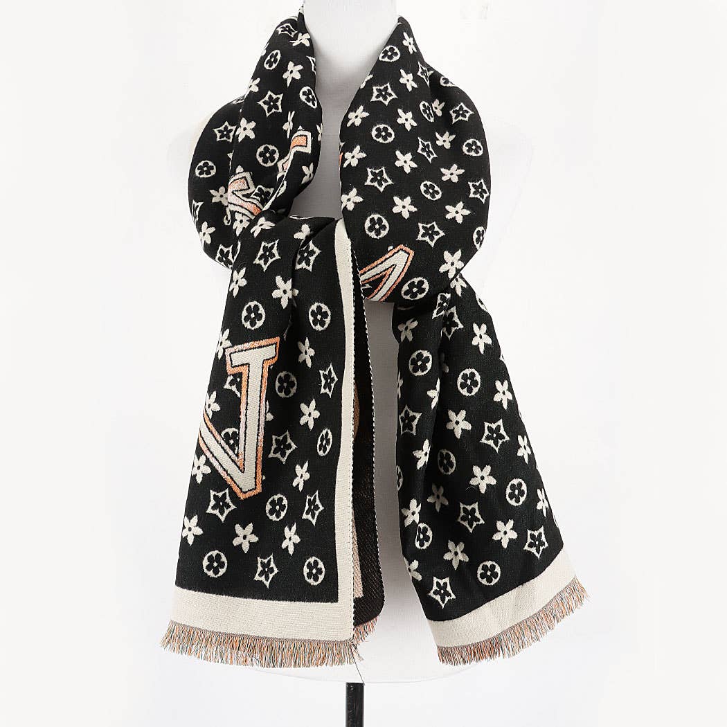 Estelle Signature Monogram Scarf