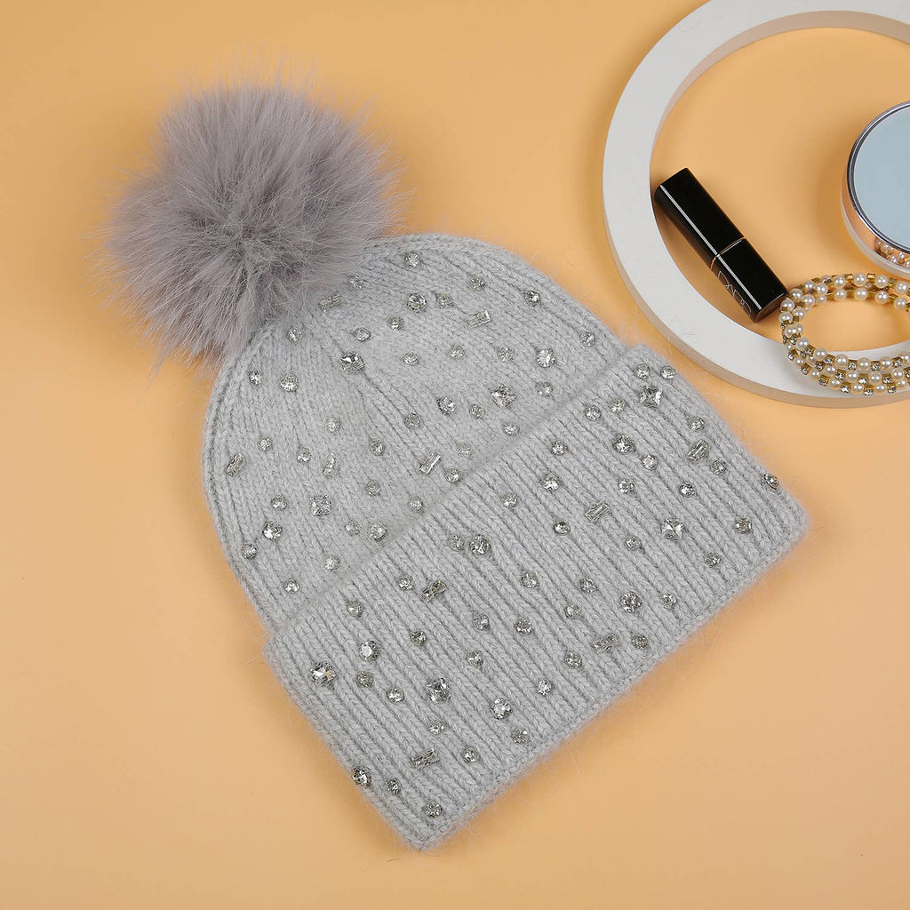 Sparkling Gem Pompom Hat