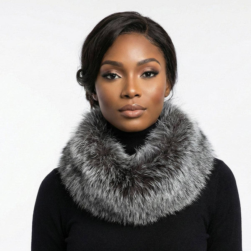Scarf Luxe Faux Fur Collar Winter Stole