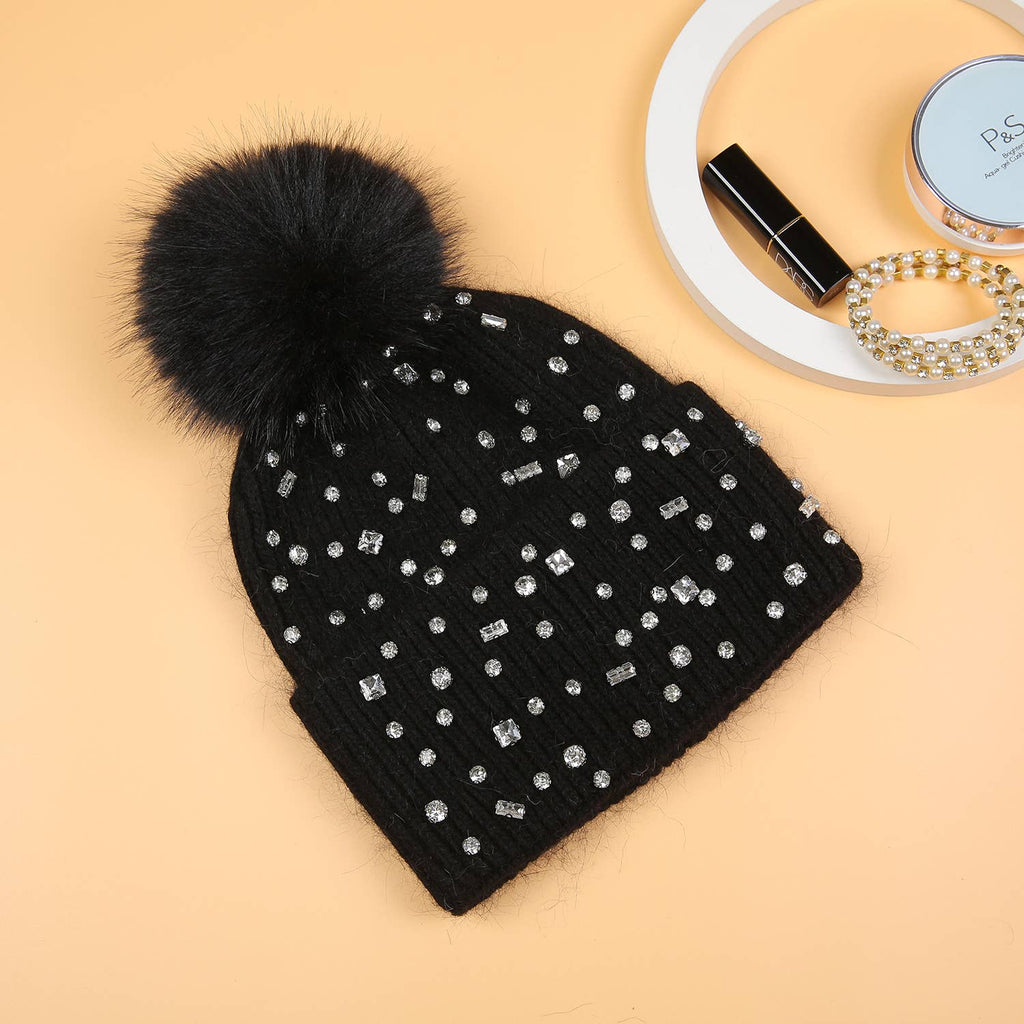 Sparkling Gem Pompom Hat