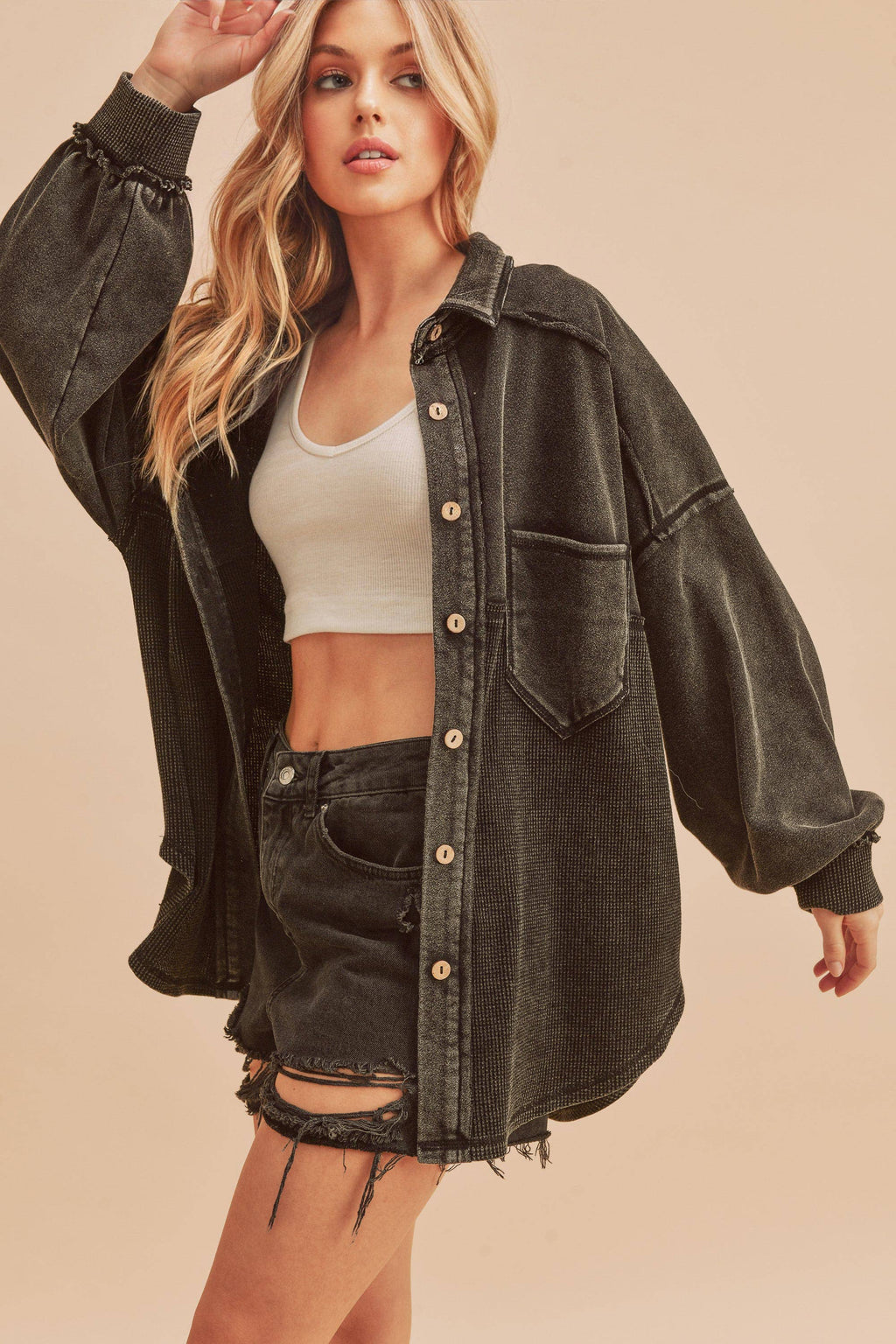 Judie Jacket in Oat beige