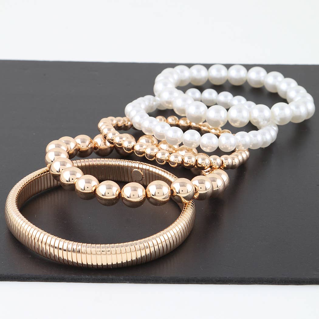 Multi Pearl Beaded Bracelet