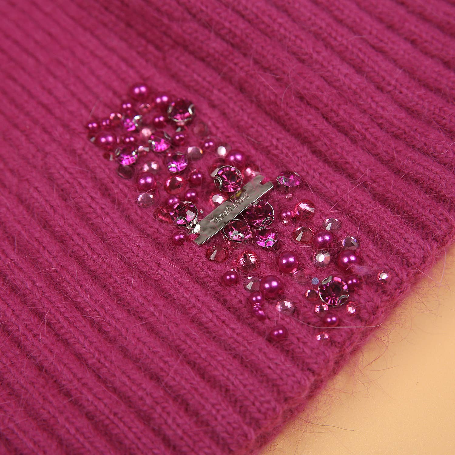 Decorative Perlies Accent Pompom Hat SD120