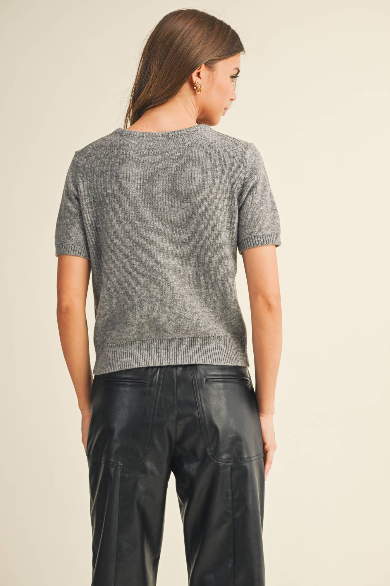 Sabine Short Sleeve Crew Neck Sweater