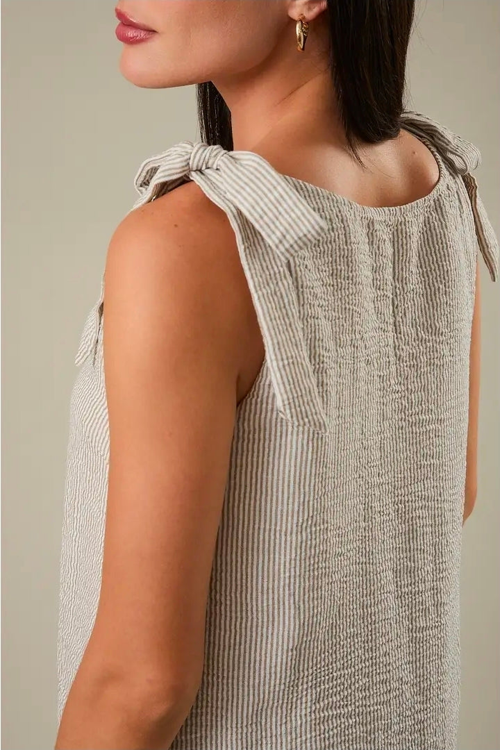Summer Easy Style Shoulder Tie Dress