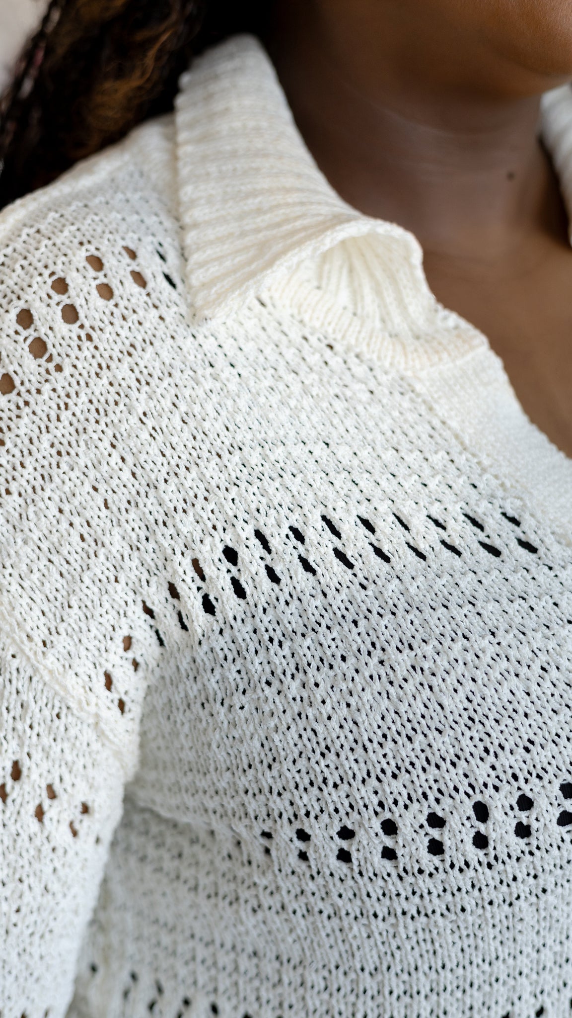 Shannon Soft V-Neck Sweater - White