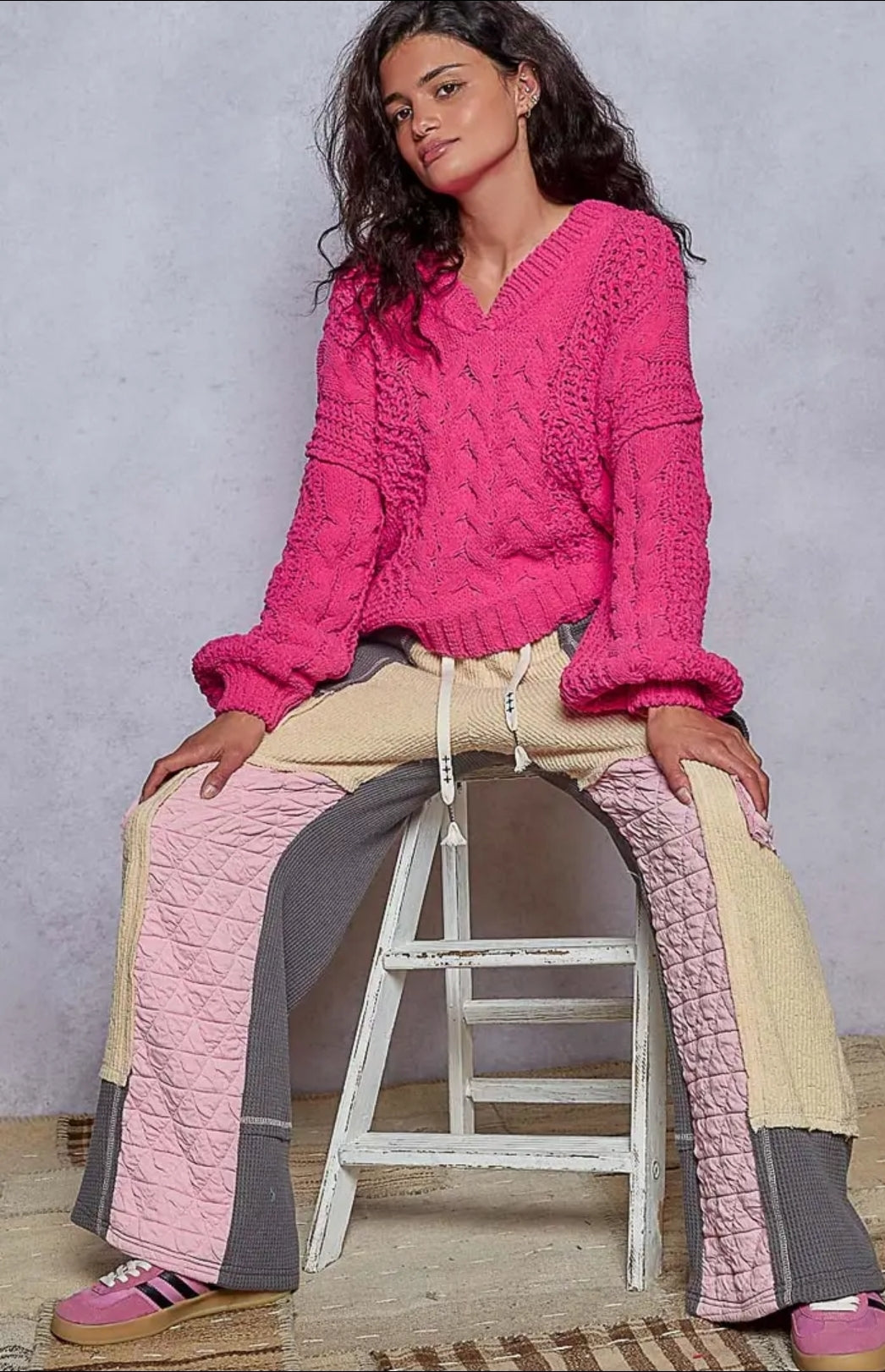 Cara by Pol Chenille V-Neck Sweater