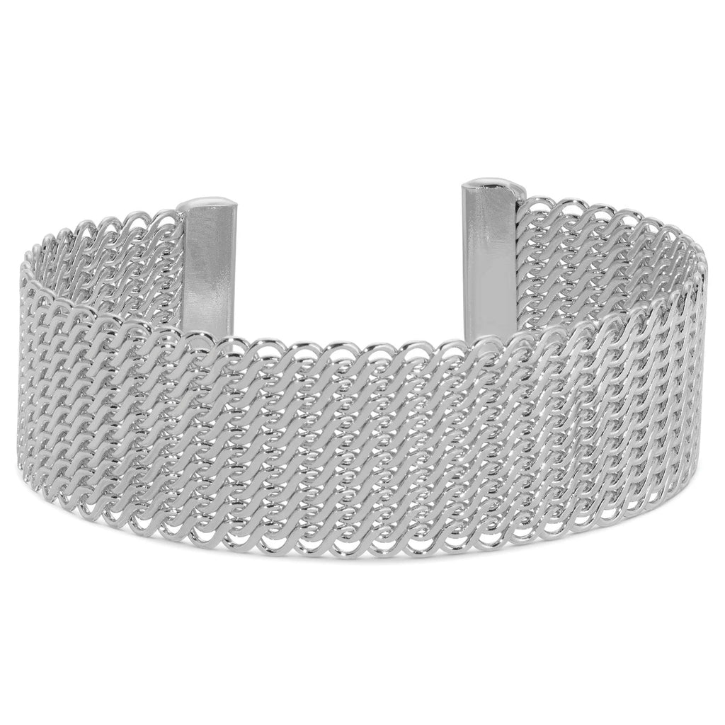 Splendid Iris Interwoven Mesh Vibe Cuff Bracelet