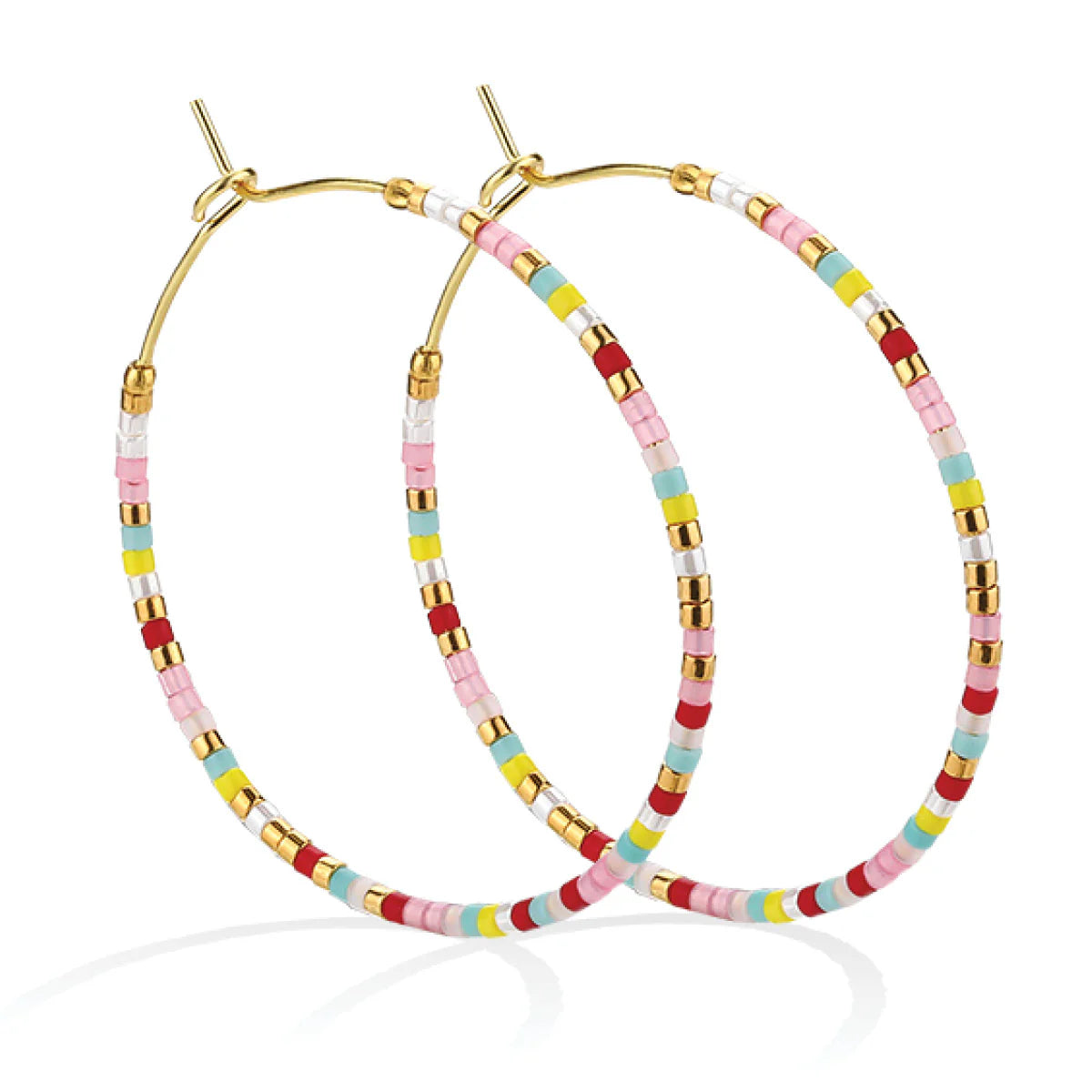 Splendid Iris Miyuki Delica Hoop Earrings