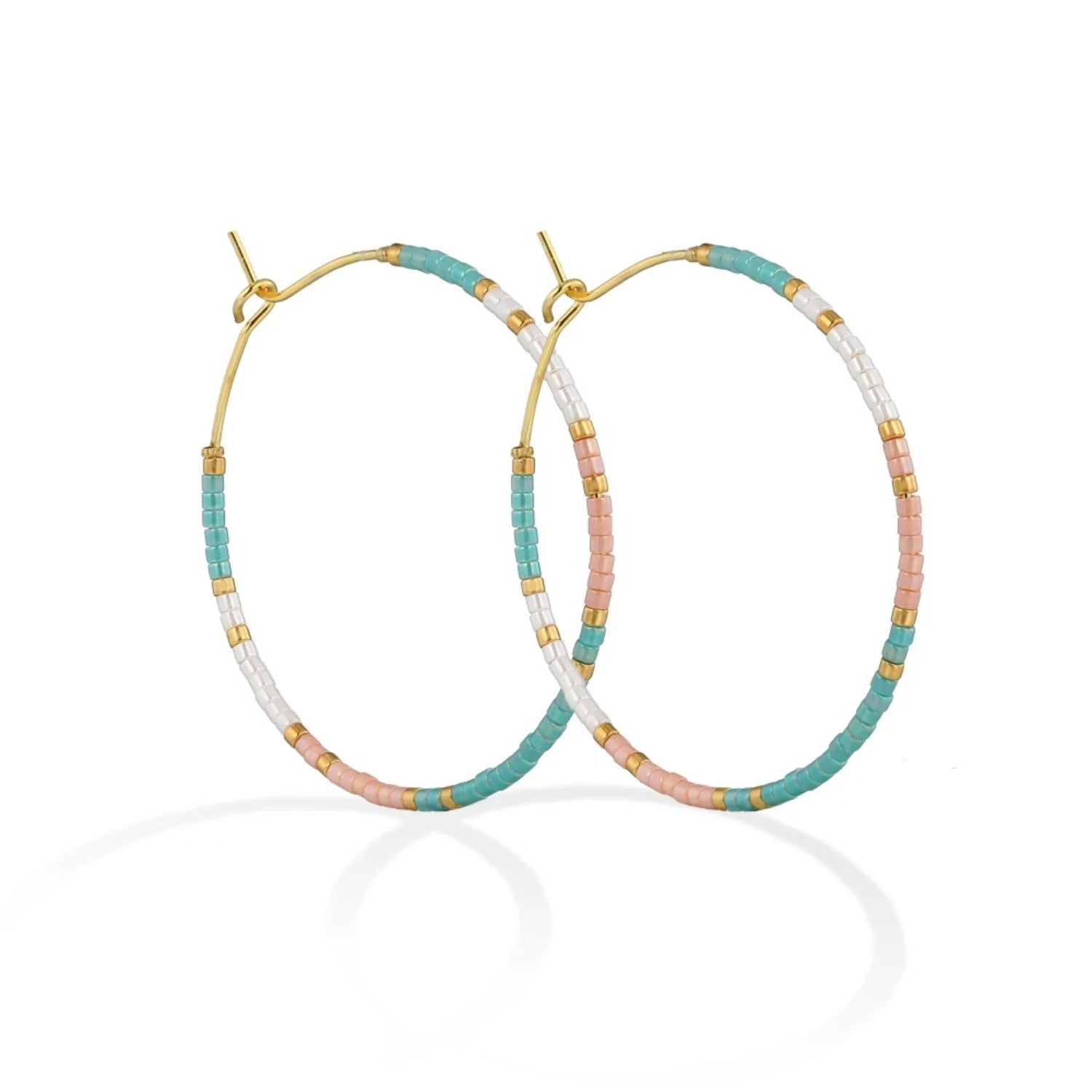 Splendid Iris Miyuki Delica Hoop Earrings