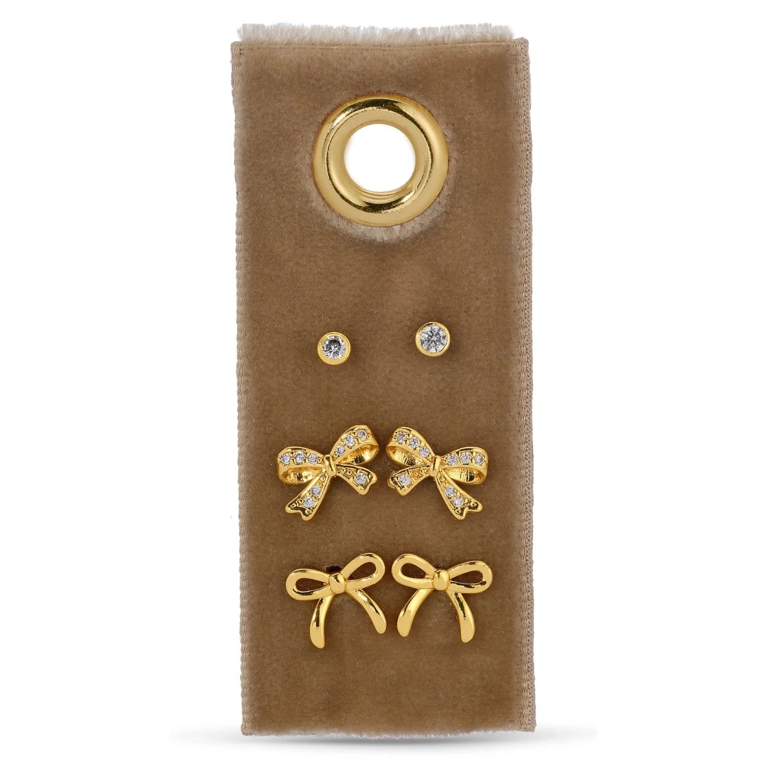 Splendid Bow Velvet Stud Set