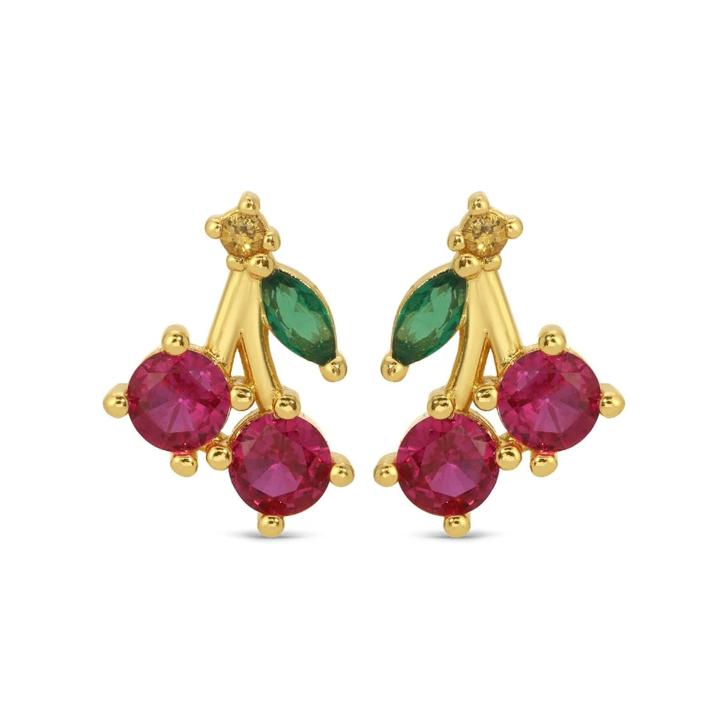 Splendid Iris Cherry Studs on Velvet Gift Tag