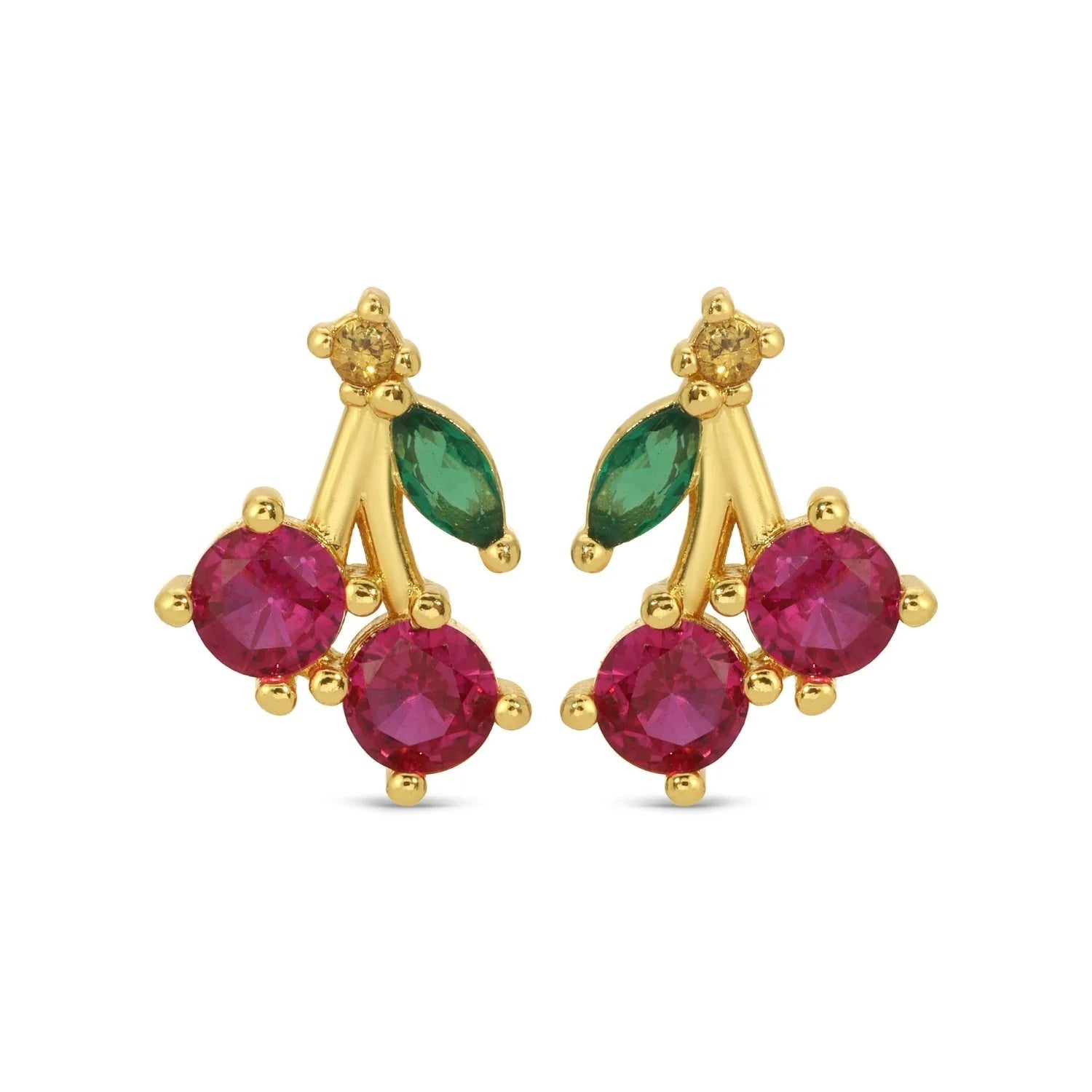 Splendid Iris Cherry Studs on Velvet Gift Tag