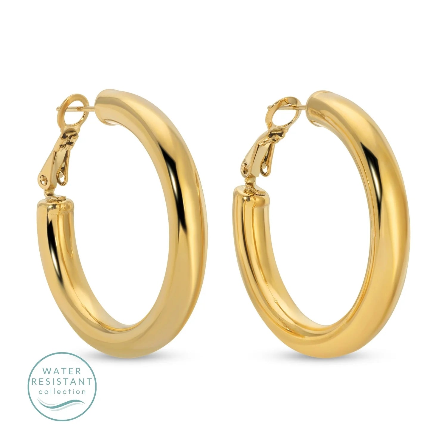 Splendid Iris Latch Back Hoops (Water Resistant)