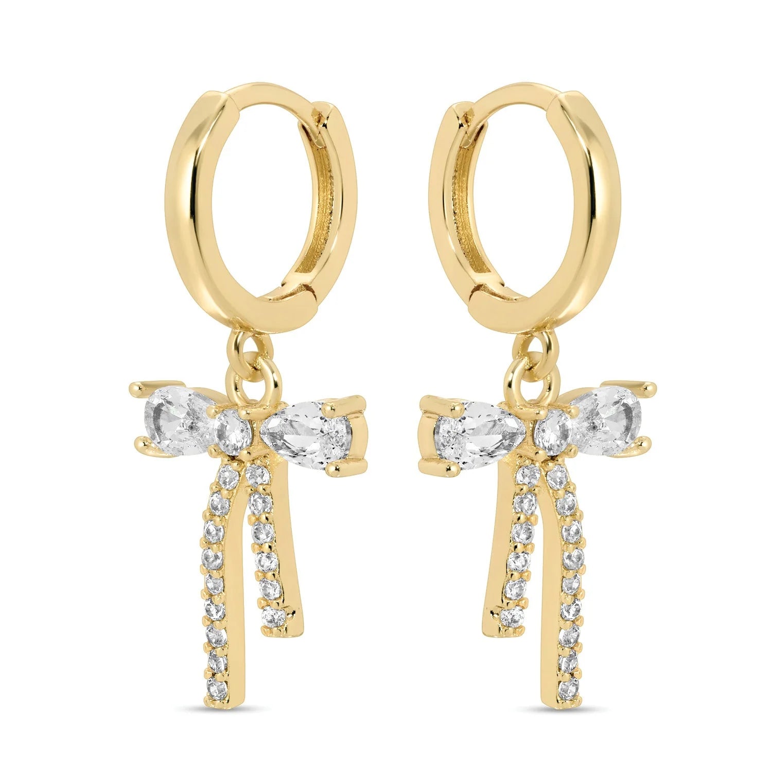 Splendid Iris The Sweetest CZ Bow Huggies